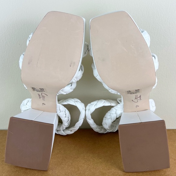 NEW SAM EDELMAN CIRCUS WHITE BRAIDED SANDALS - Picture 12 of 12